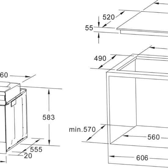 Küchenzeile Leer Breite 240 cm – Image 3