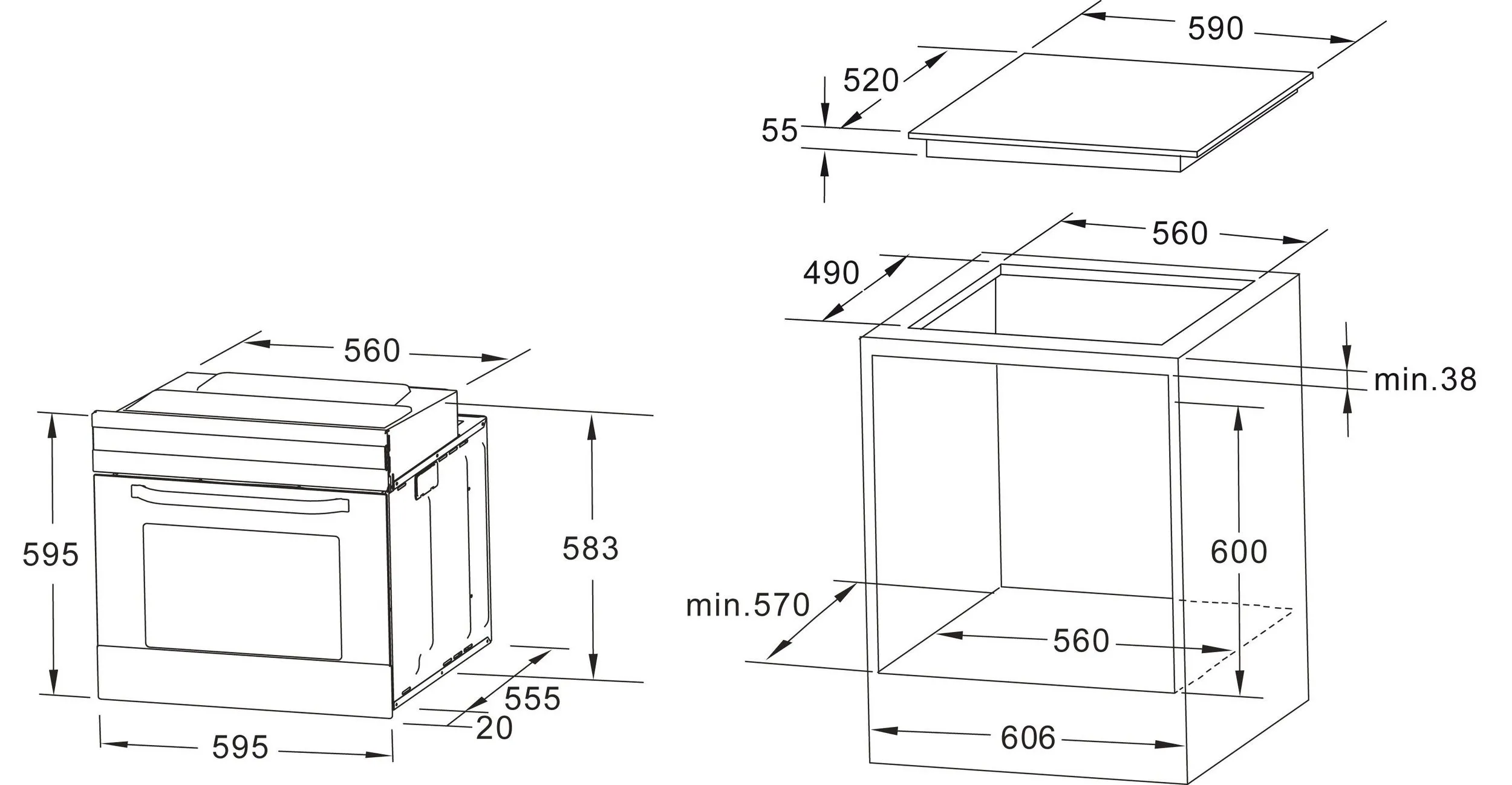 Küchenzeile Leer Breite 240 cm – Image 3