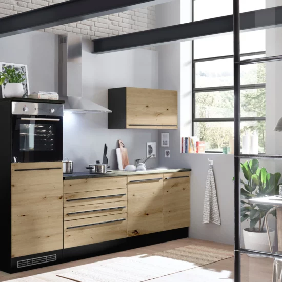 Küchenzeile Jazz Breite 260 cm, wahlweise mit E-Geräten – Image 5