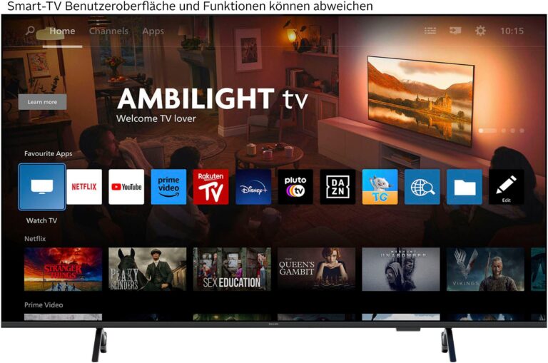 Philips 4K LED Smart TV 55PUS8000/12 – 3-seitiges Ambilight