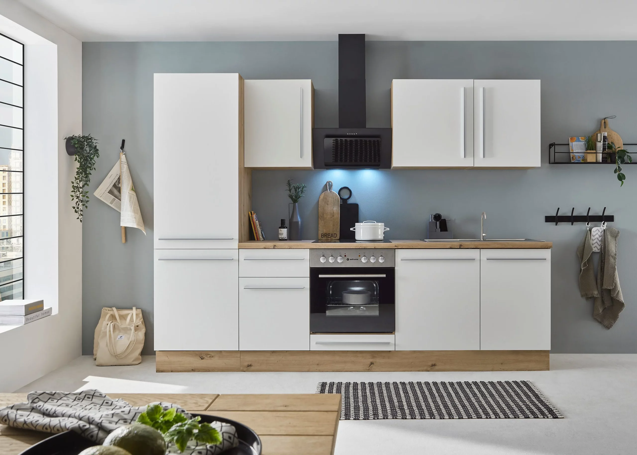 Küchenzeile KS-Florida mit 38mm starker Arbeitsplatte Breite 280 cm, – Image 4