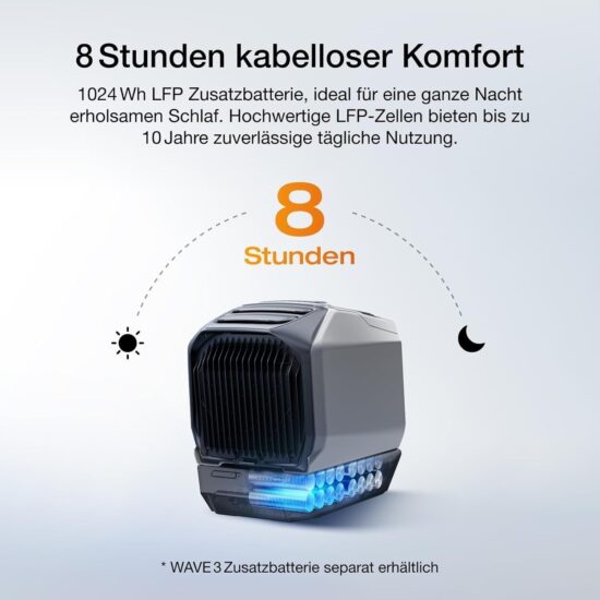Mobile Klimaanlage EcoFlow WAVE 3 – Kabellose Kühl- und Heizlösung für unterwegs – Image 2