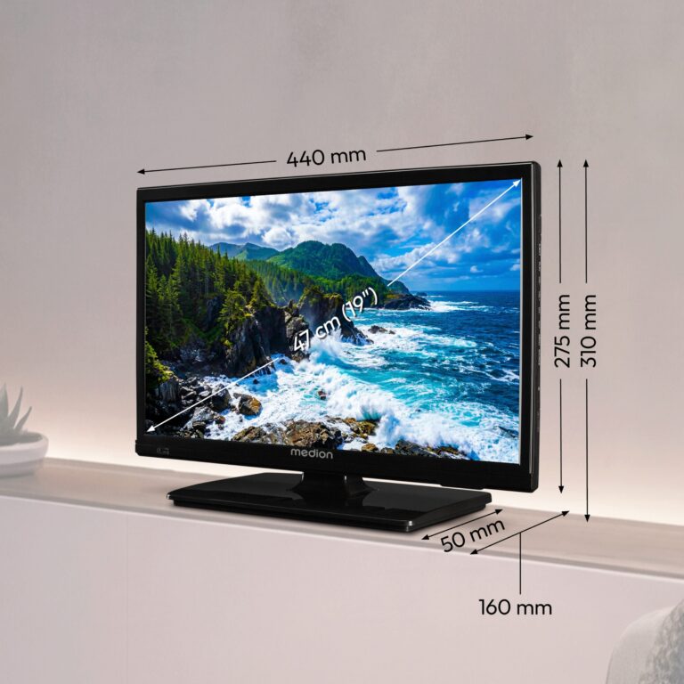 MEDION LIFE E8192500 MD819000 – 19 Zoll HD Fernseher mit Car-Adapter,