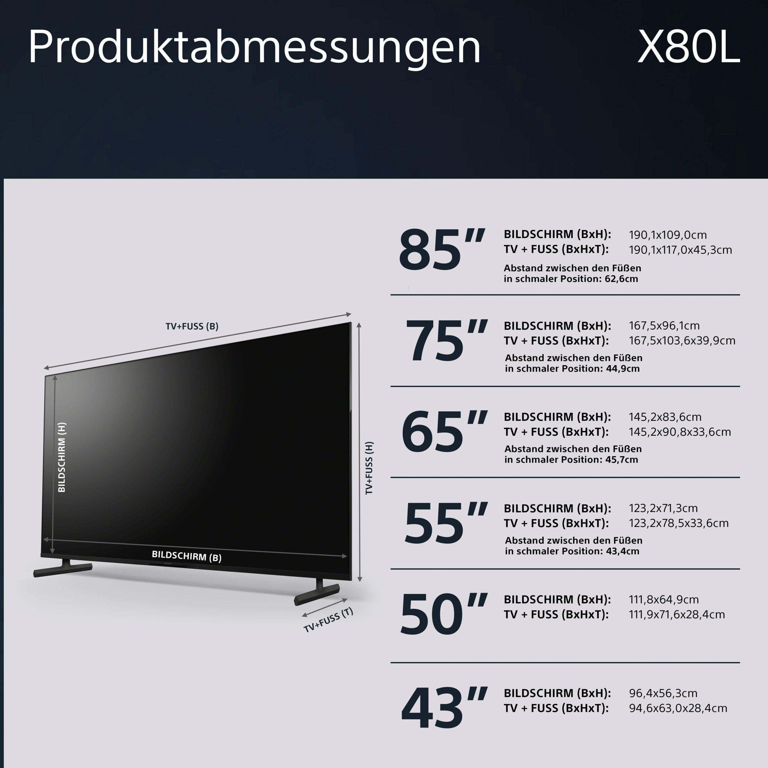 Sony KD-X85L 85 Zoll 4K Ultra HD Smart Google TV – mit Triluminos Pro, X1-Prozessor – Image 8