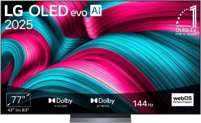 Fernseher LG OLED C5 – 77 Zoll OLED evo AI TV