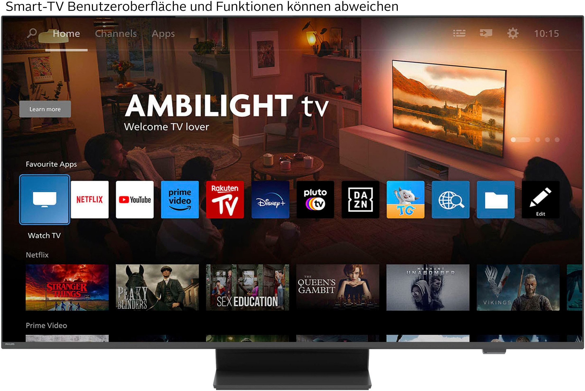 Philips PUS8600 – 3-seitiges Ambilight, QLED mit HDR10+, Dolby Atmos – Image 1