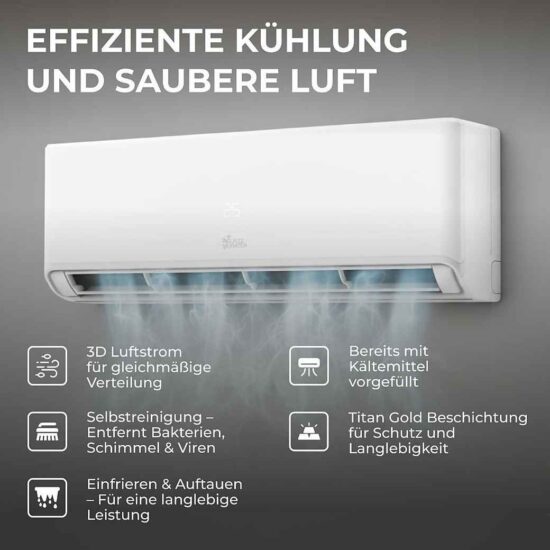 Split-Klimaanlage Kältebringer 12000 BTU – Energieeffiziente Klimatisierung für jede Jahreszeit – Image 5