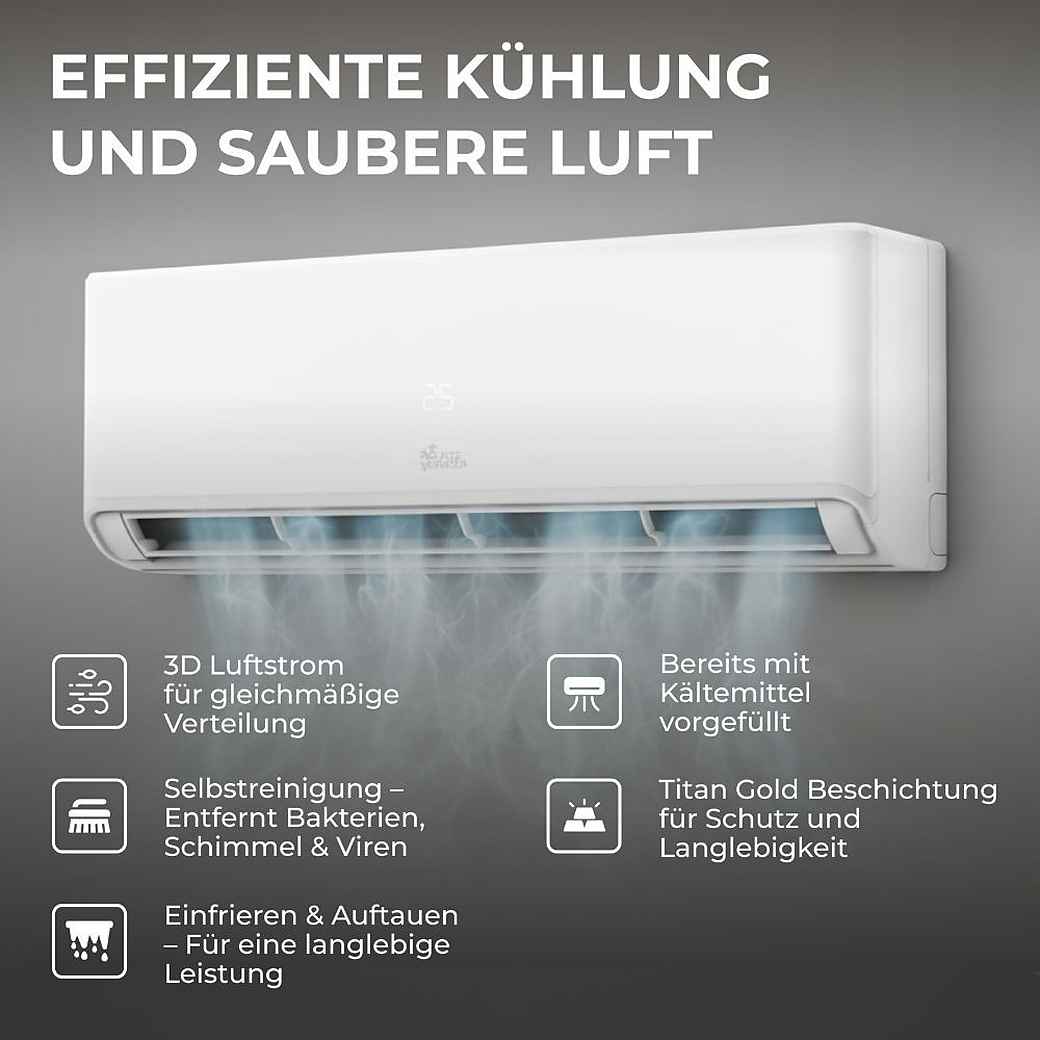 Split-Klimaanlage Kältebringer 12000 BTU – Energieeffiziente Klimatisierung für jede Jahreszeit – Image 5