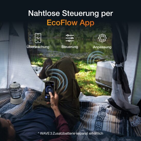Mobile Klimaanlage EcoFlow WAVE 3 – Leistungsstarke Kühlung und Heizung für unterwegs – Image 8