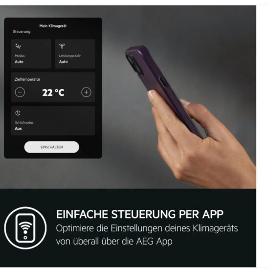 Mobile Klimaanlage AEG AXP26U339CW Comfort 6000 – Smarte und energieeffiziente Kühlung für Ihr Zuhause – Image 4