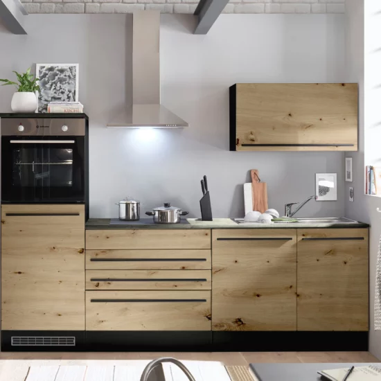 Küchenzeile Jazz Breite 260 cm, wahlweise mit E-Geräten – Image 4