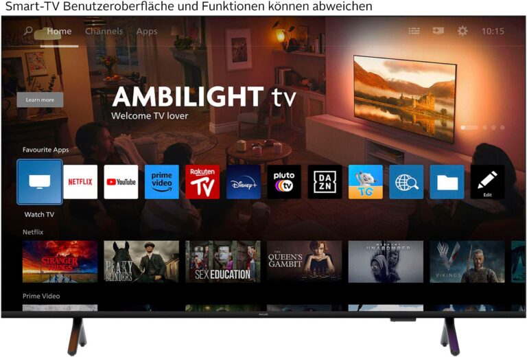 Smart TV Philips 75PUS8500/12 – 75 Zoll 4K LED mit 3-seitigem Ambilight,