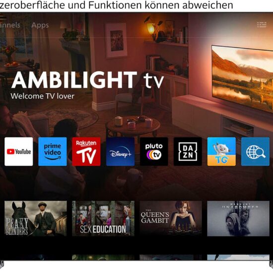 Fernseher Philips 65OLED760 – 65 Zoll OLED TV mit 3-seitigem Ambilight