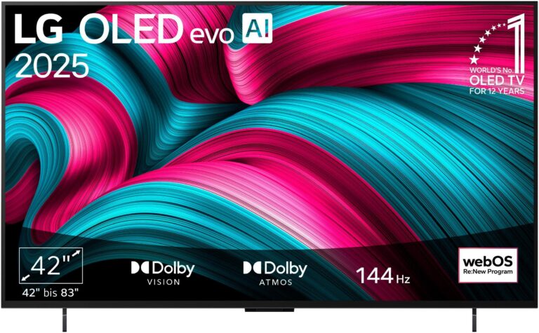 Fernseher LG OLED evo C5 42 Zoll – 4K OLED AI TV mit α9 Gen8 Prozessor