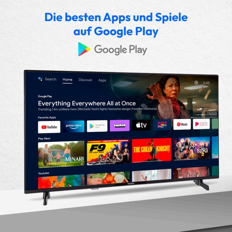 MEDION LIFE P8322500 MD832100 – 32 Zoll Full HD Android Smart TV mit HDR