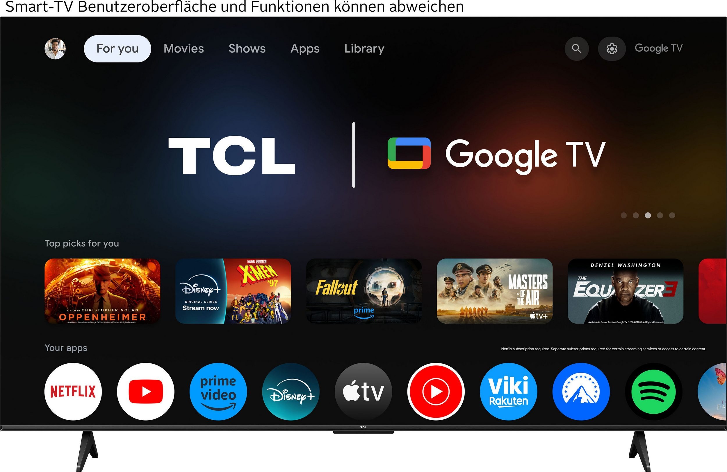 TCL 75V6CXB 75 Zoll – 4K Ultra HD Direct LED Smart Google TV mit HVA-Panel, HDR10 – Image 4