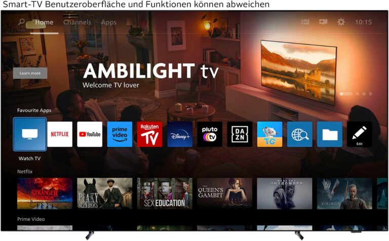 Fernseher Philips OLED950 – 4K OLED+ Smart TV mit 4-seitigem Ambilight