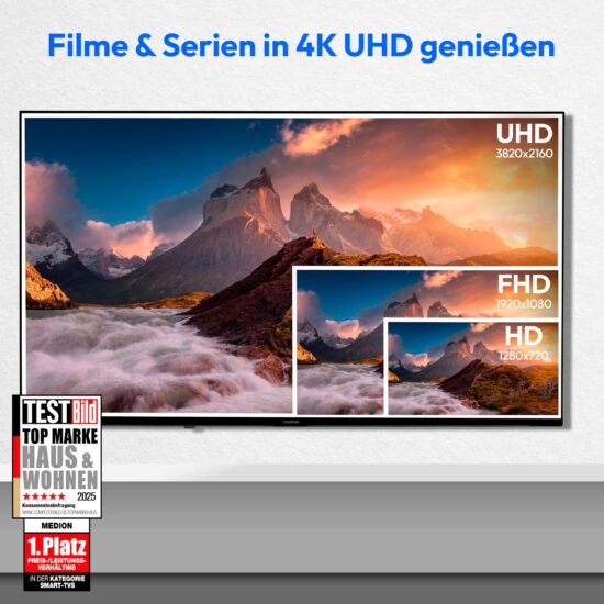 MEDION LIFE X8432504 MD843600 – 4K QLED Smart TV mit Dolby Vision, – Image 3