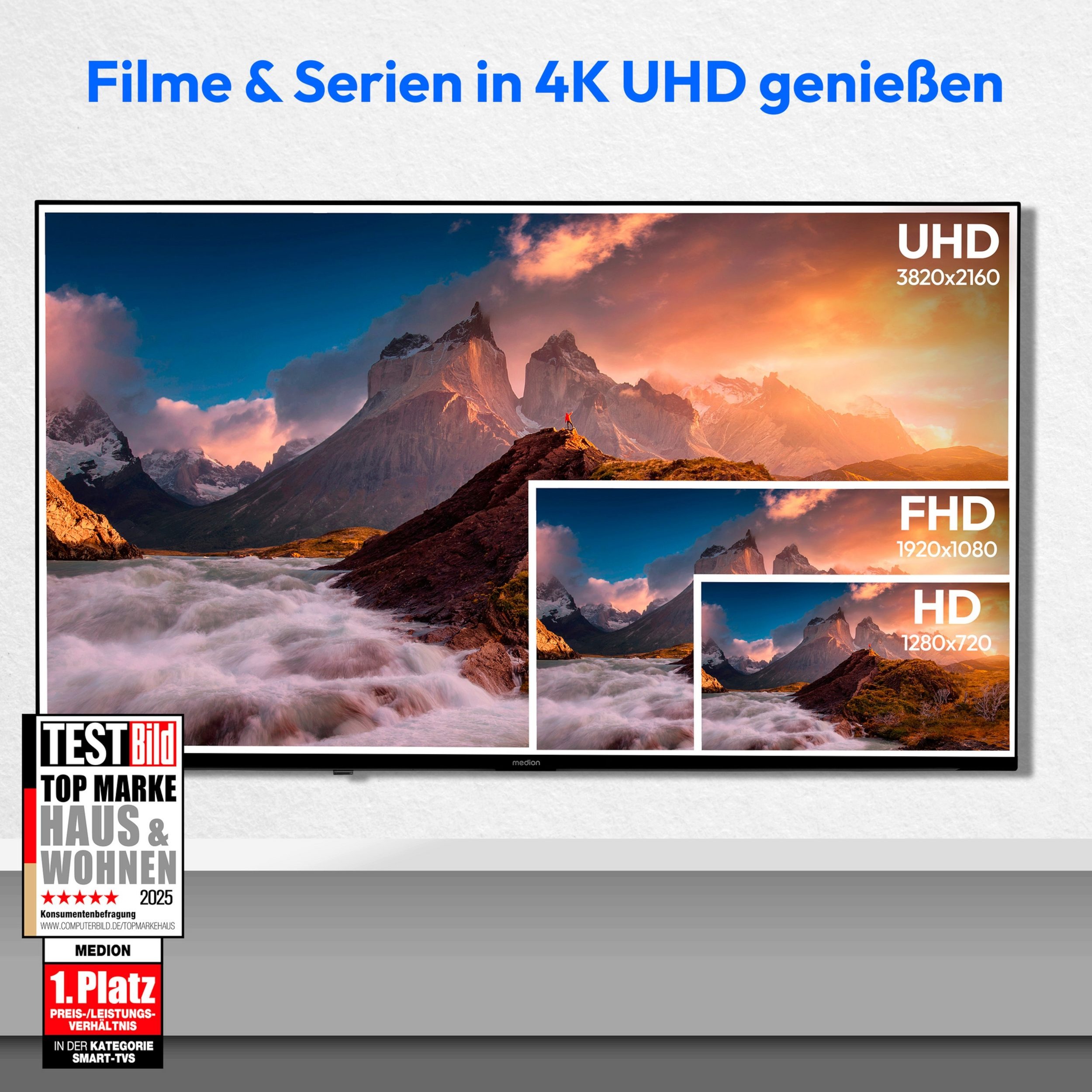 MEDION LIFE X8432504 MD843600 – 4K QLED Smart TV mit Dolby Vision, – Image 3