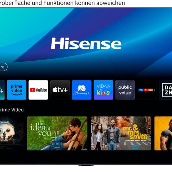 Hisense 100U7Q 100 Zoll Mini LED ULED 4K Smart TV – mit Quantum Dot Colour