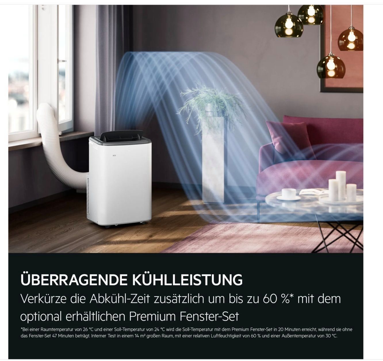 Mobile Klimaanlage AEG AXP26U339CW Comfort 6000 – Smarte und energieeffiziente Kühlung für Ihr Zuhause – Image 3