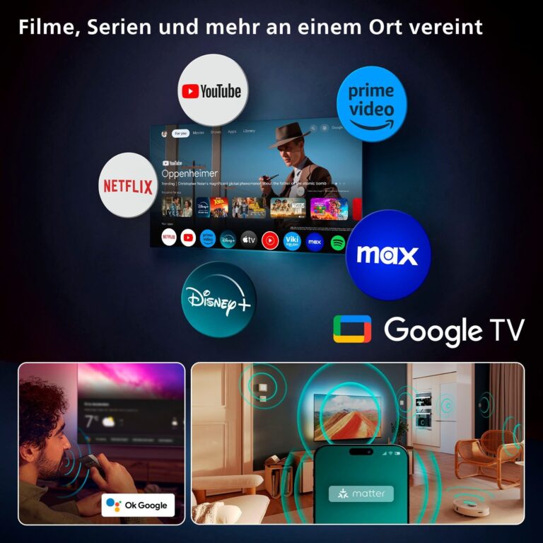 Fernseher Philips OLED950 – 4K OLED+ Smart TV mit 4-seitigem Ambilight