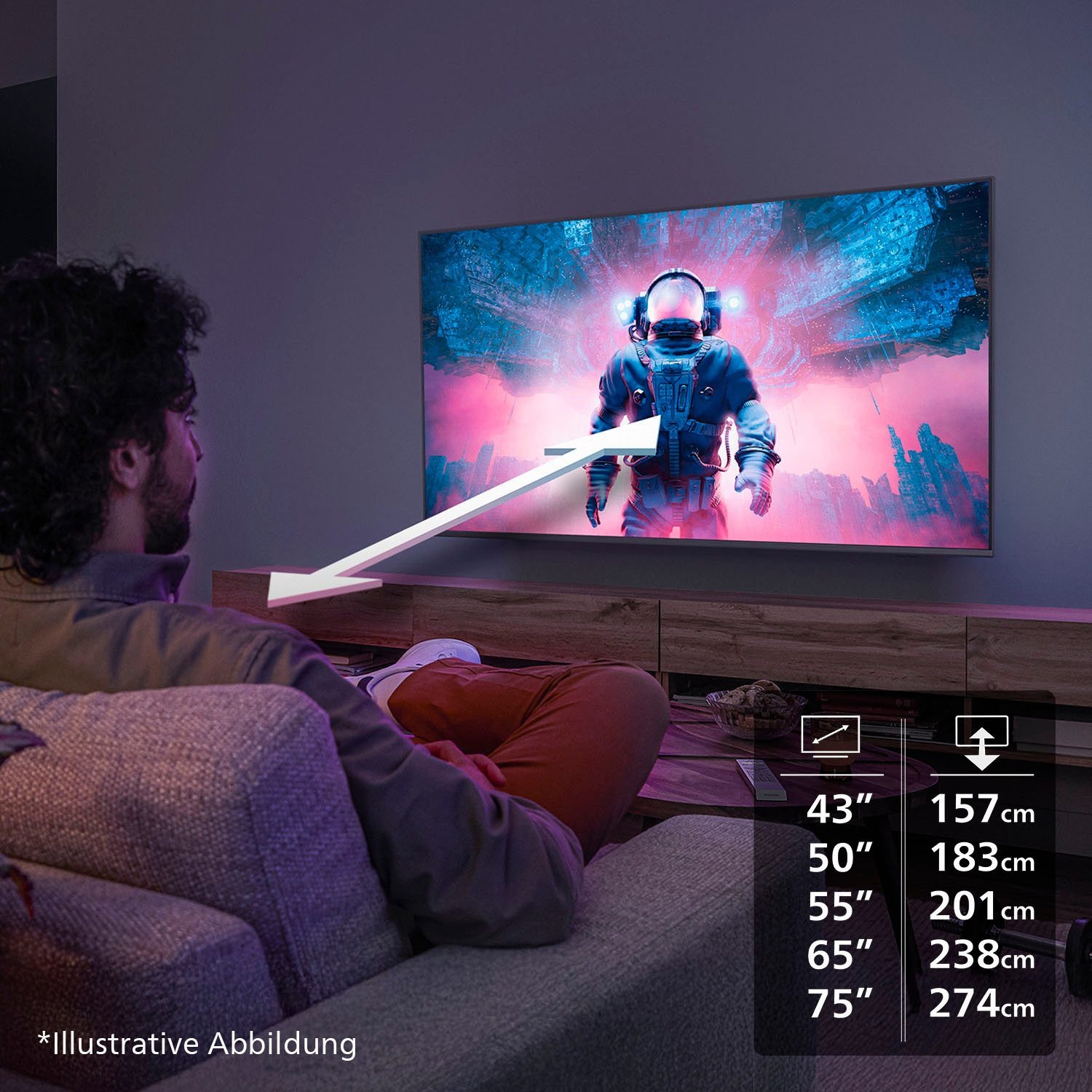 Fernseher Philips 65PUS7800/12 – 65" 4K QLED Smart TV – Image 3