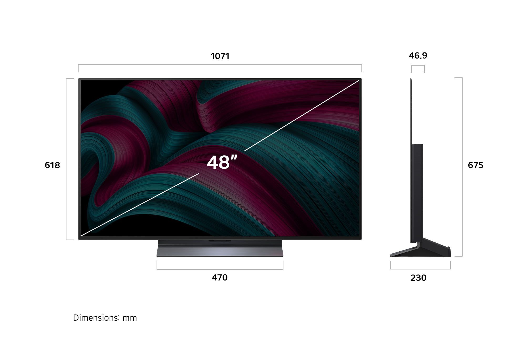 Fernseher LG OLED48C58LA 48 Zoll OLED evo 4K Smart TV – Image 3