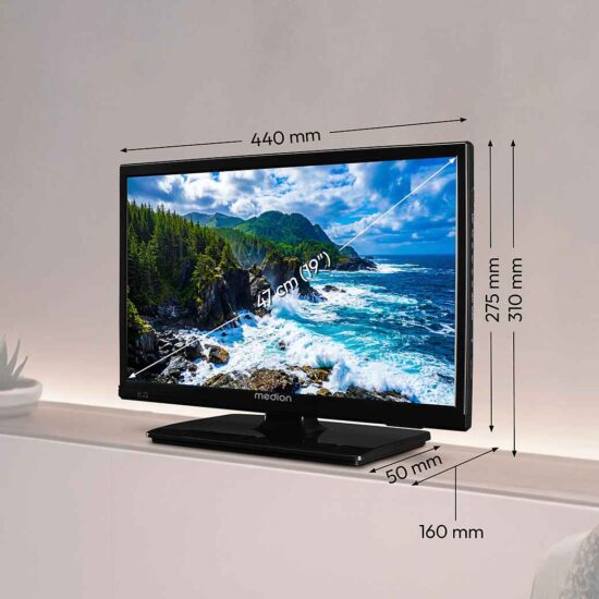 MEDION LIFE E8192500 MD819000 – 19 Zoll HD Fernseher mit Car-Adapter, – Image 1