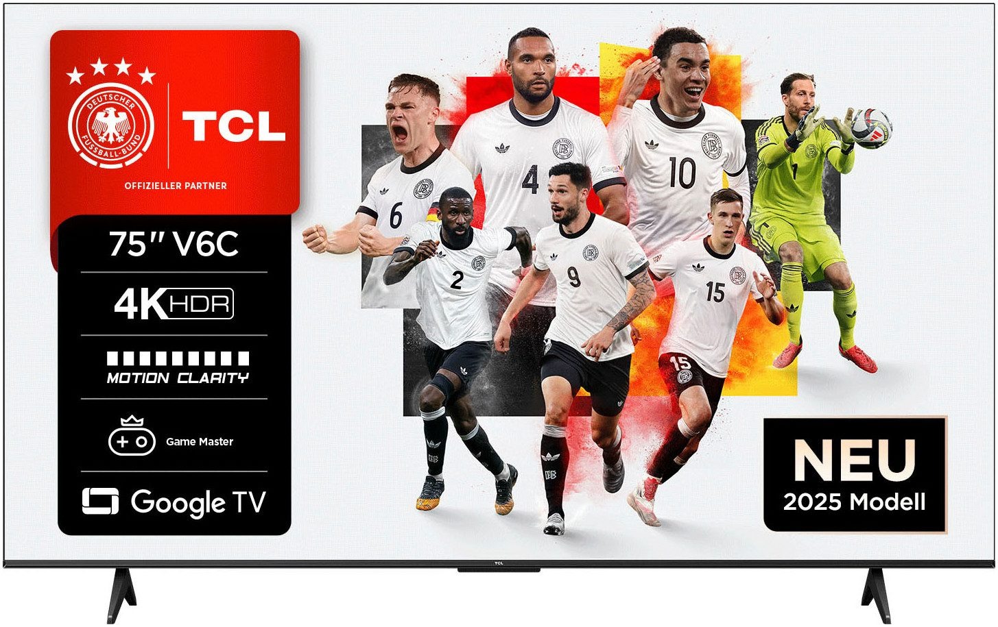 TCL 75V6CXB 75 Zoll – 4K Ultra HD Direct LED Smart Google TV mit HVA-Panel, HDR10 – Image 2