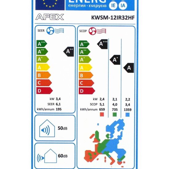 Split-Klimaanlage Apex 12IR 12000 BTU – Effiziente 4-in-1 Klimatisierung für höchsten Wohnkomfort – Image 4