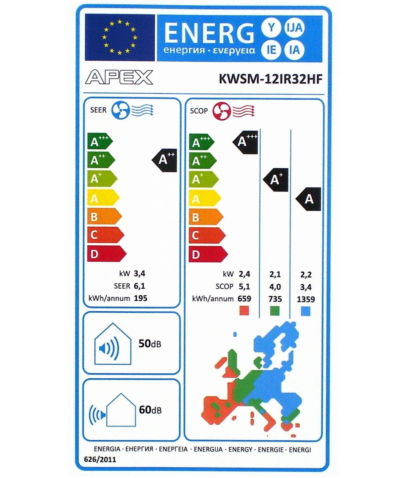 Split-Klimaanlage Apex 12IR 12000 BTU – Effiziente 4-in-1 Klimatisierung für höchsten Wohnkomfort – Image 4