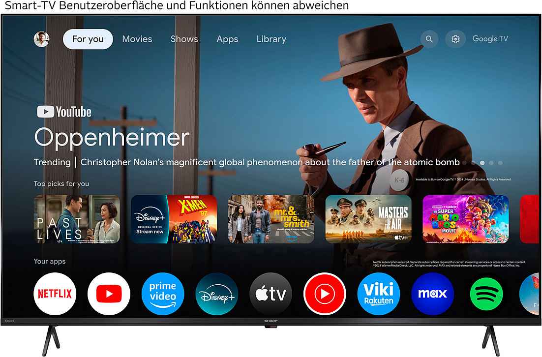 Sharp 4K Ultra HD QLED Google TV – mit QLED großer Farbskala, Dolby Vision HDR – Image 1