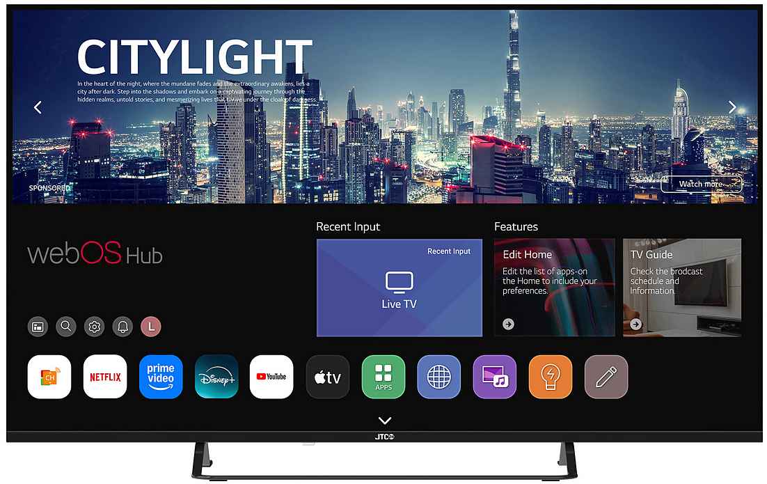 JTC 50" 4K Ultra HD Smart TV – mit webOS, Triple-Tuner, HDR, Dolby Digital Plus – Image 2