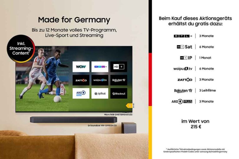 Smart TV Samsung GQ75Q6FAAU – 75 Zoll 4K QLED