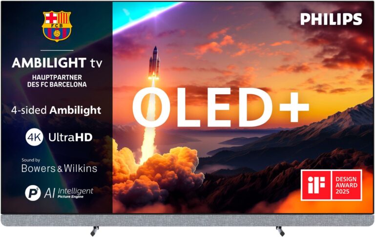 Fernseher Philips OLED910 – 4K OLED Smart TV mit 3-seitigem Ambilight