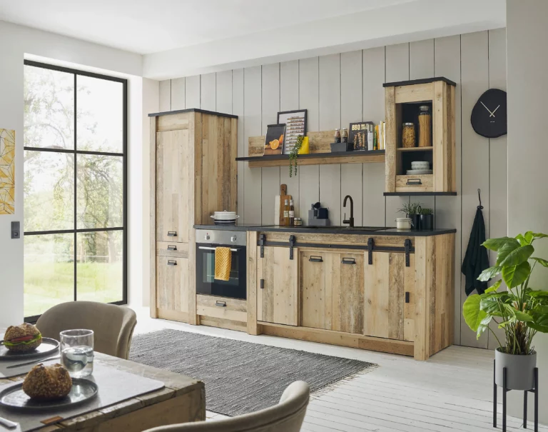 Küchenzeile Home affaire „Sherwood" Holzdekor