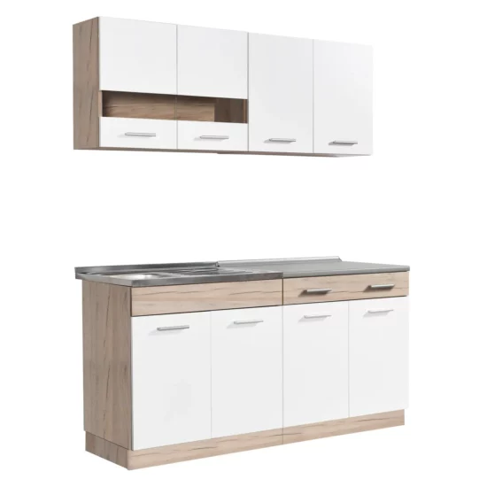 Küchenzeile 160 cm Weiß Matt – Image 3