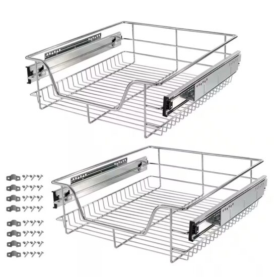 Clanmacy Schublade 2/4/6x 30-60cm Küchenschublade Schrankauszug Teleskopschublade – Image 2