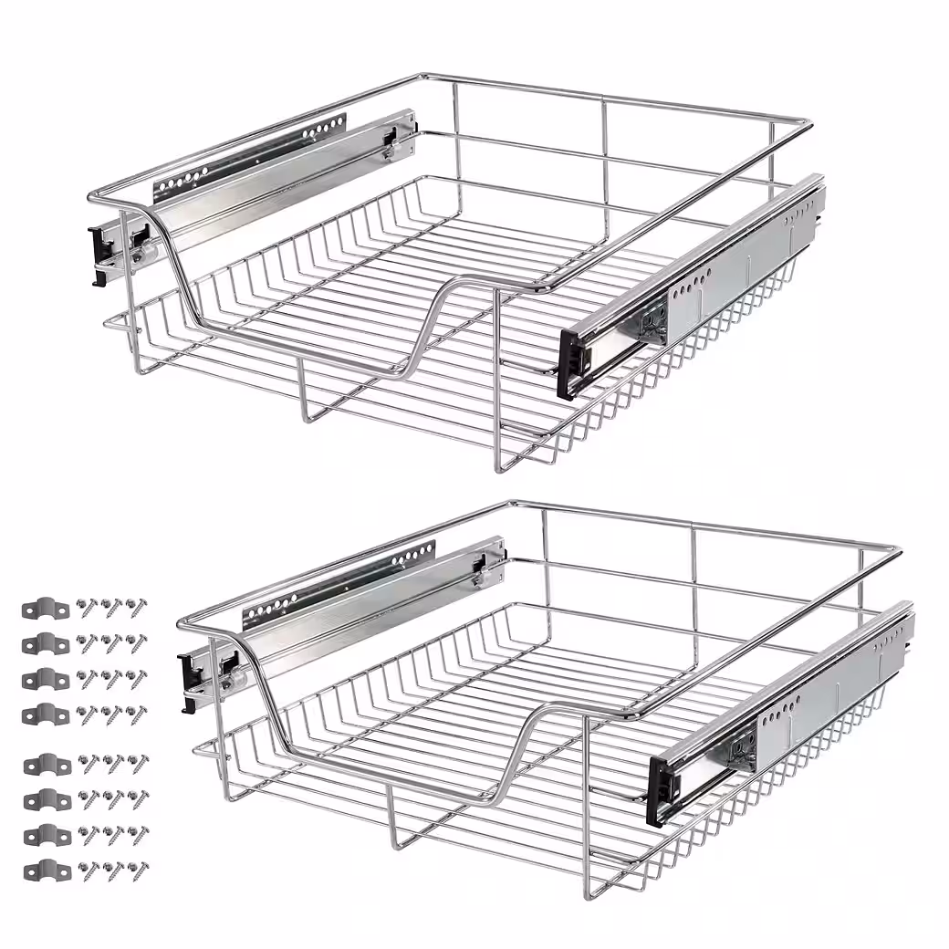 Clanmacy Schublade 2/4/6x 30-60cm Küchenschublade Schrankauszug Teleskopschublade – Image 2
