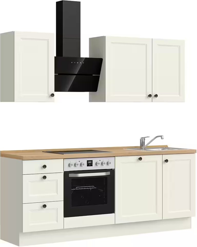 nobilia® Küchenzeile "Cascada II", NEU: individuell anpassbar mit gratis Profi-Beratung, vormontiert, Breite 210 cm, Ausrichtung wählbar, wahlw. mit E-Geräten
