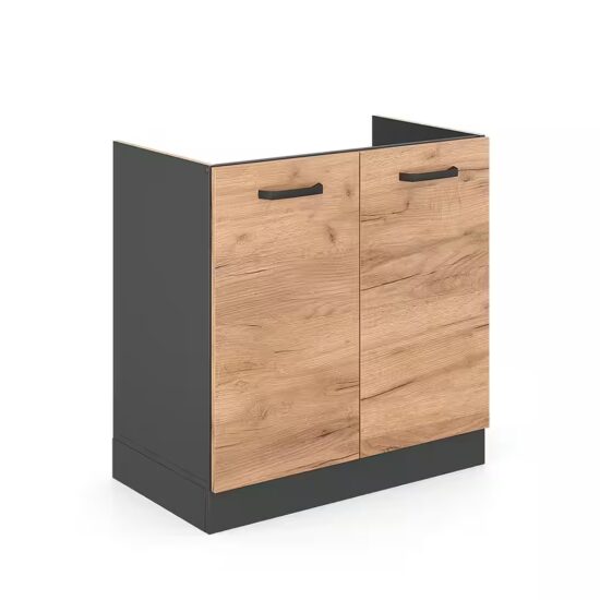 Vicco Unterschrank R-Line, Goldkraft Eiche/Anthrazit, 80 cm ohne Arbeitsplatte (1-St) – Image 3