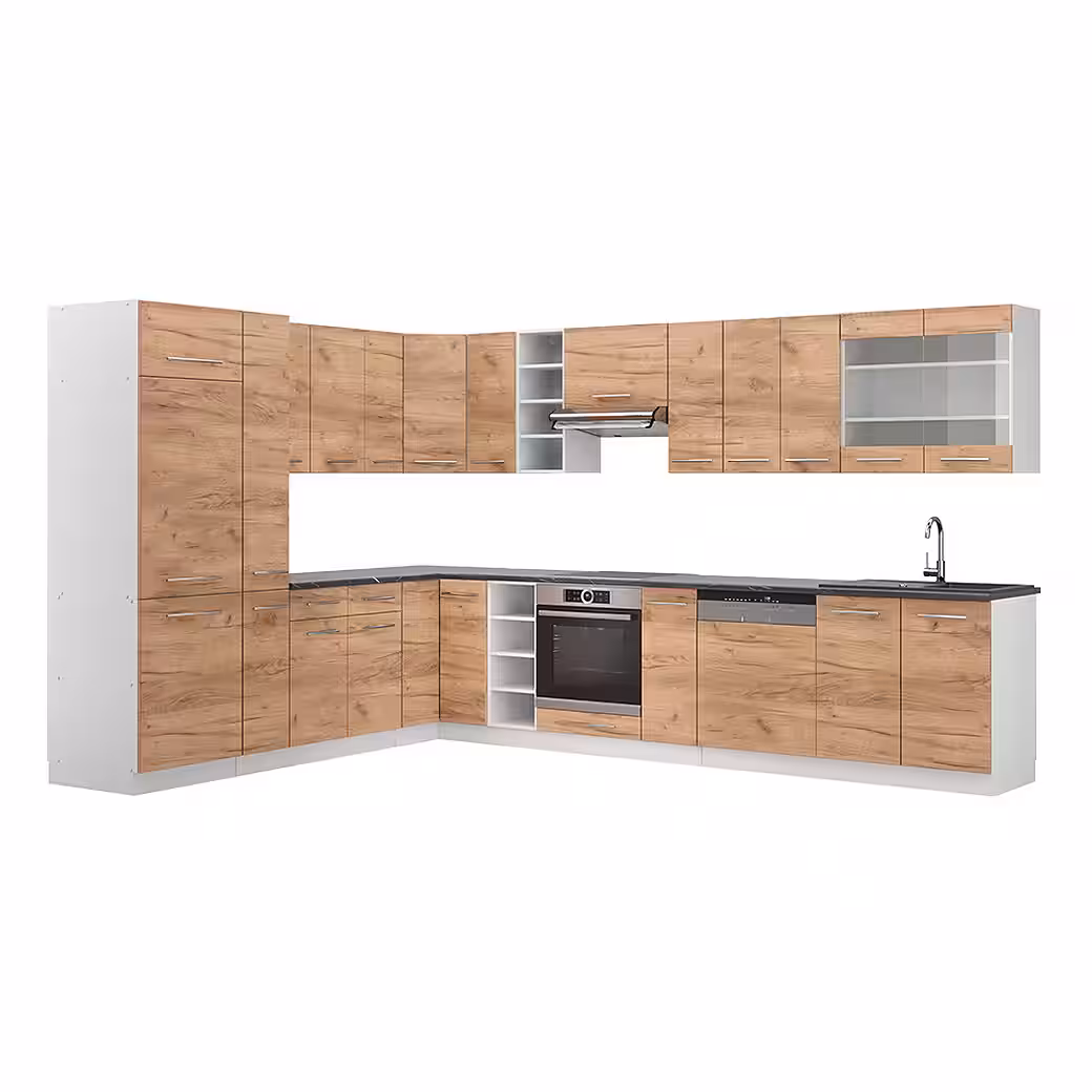 Vicco Winkelküche Fame-Line, Weiß Hochglanz/Weiß, 257x347 cm ohne Arbeitsplatte – Image 5