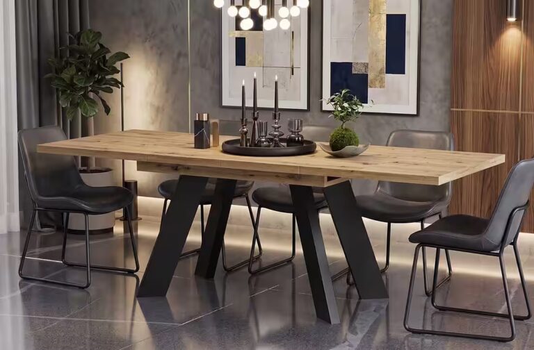 Vicco Esstisch Goldamo, Schwarz, 160-200 x 90 cm Ausziehbar (1-St)