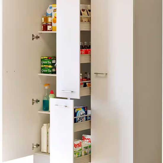 Flex-Well Mehrzweckschrank-Set LUCCA, 3-teilig, Hauswirtschaftsraum oder Küche..., Breite 130 cm, (Komplett-Set, 3-St., bestehend aus: 2 Vorratsschränken und 1 Auszugsschrank), Kombination aus 2 Vorratsschränken und 1 Auszugsschrank – Image 2