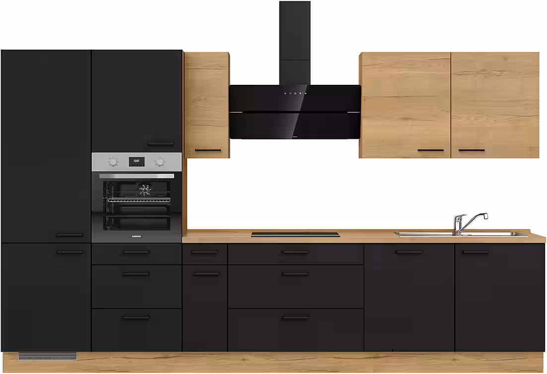 nobilia® Küchenzeile "MIAMI", NEU: individuell anpassbar mit gratis Profi-Beratung, vormontiert, Breite 360 cm, Ausrichtung wählbar, wahlw. mit E-Geräten – Image 3