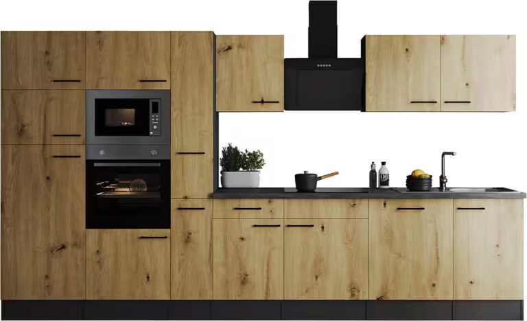 RESPEKTA Küchenzeile Oliver, Breite 370 cm, 90 cm Arbeitshöhe, in exklusiver Konfiguration für OTTO