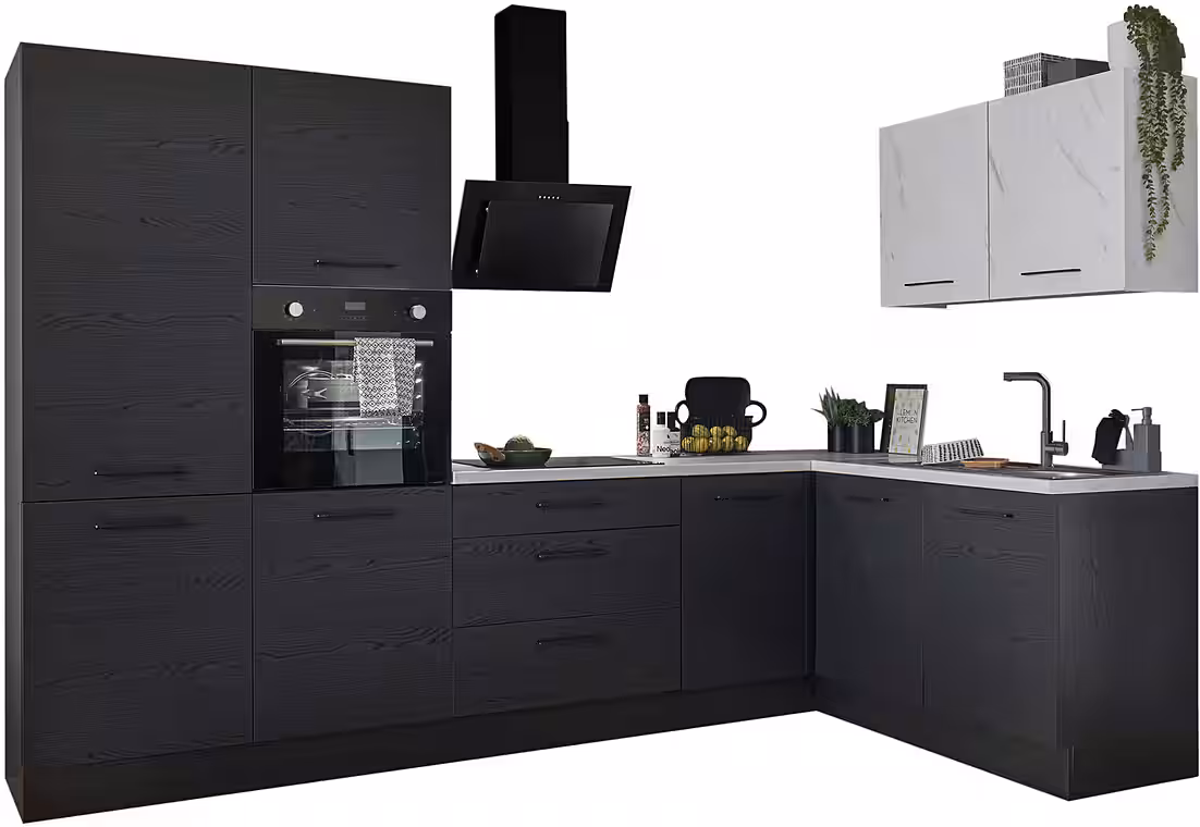BASIC by Balculina Winkelküche Yorki, Stellmaße B/T 320x175/60 cm, wahlweise mit E-Geräten – Image 1