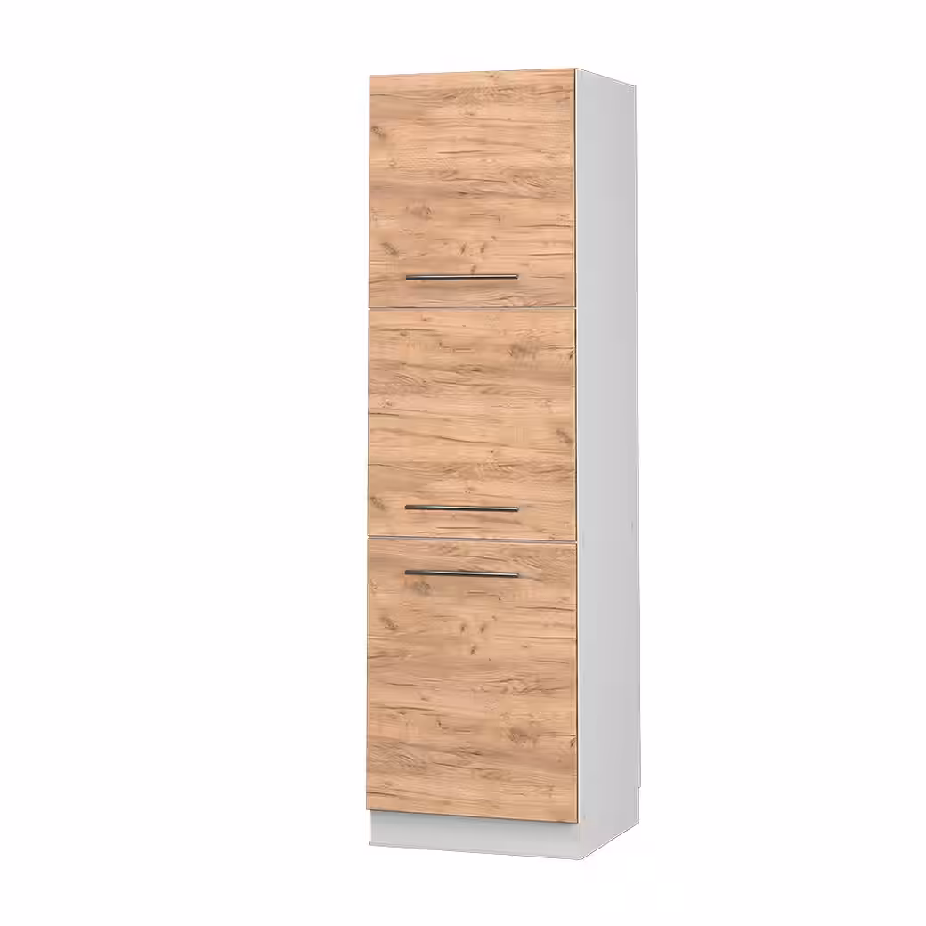 Vicco Herdumbauschrank Fame-Line, Weiß Hochglanz/Weiß, 60 cm mit offenem Regal (1-St) – Image 2
