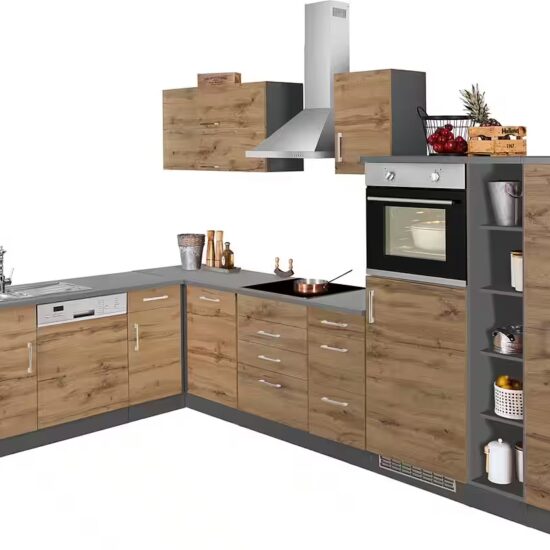 KOCHSTATION Winkelküche KS-Colmar, mit E-Geräten, Stellbreite 210/330 cm – Image 10